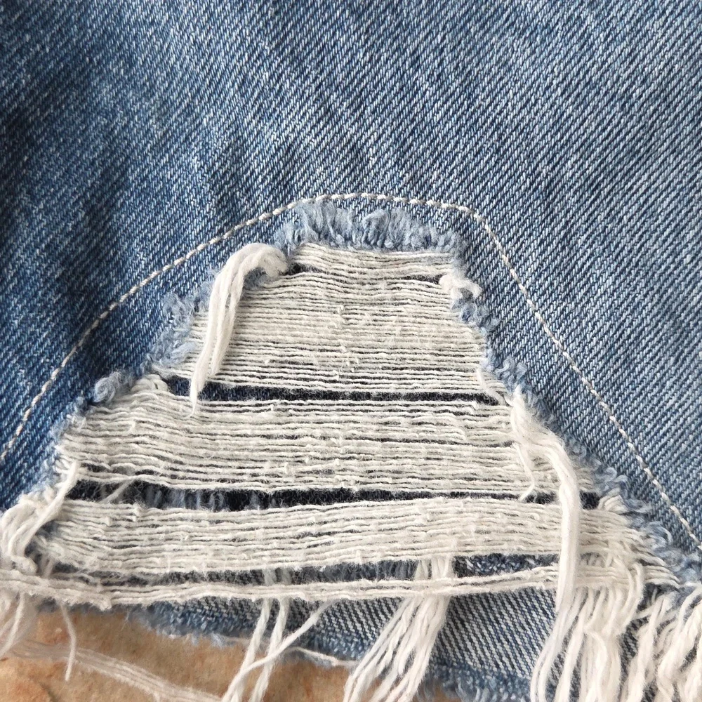 Levi’s 501 High Rise Distressed Cutoff Denim Jean Shorts Button Fly Blue